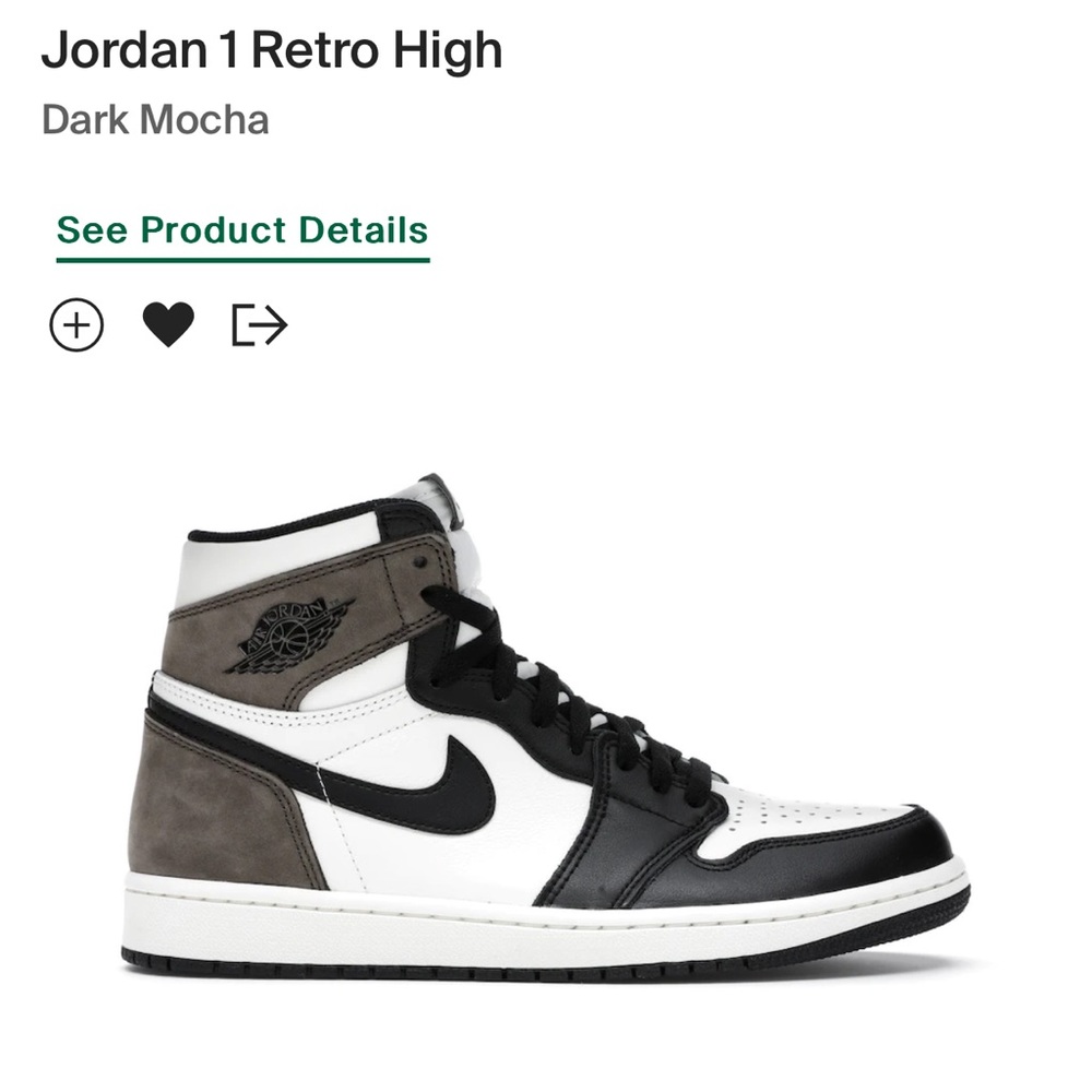 Jordan 1 Retro High Dark Mocha Woman Size 6